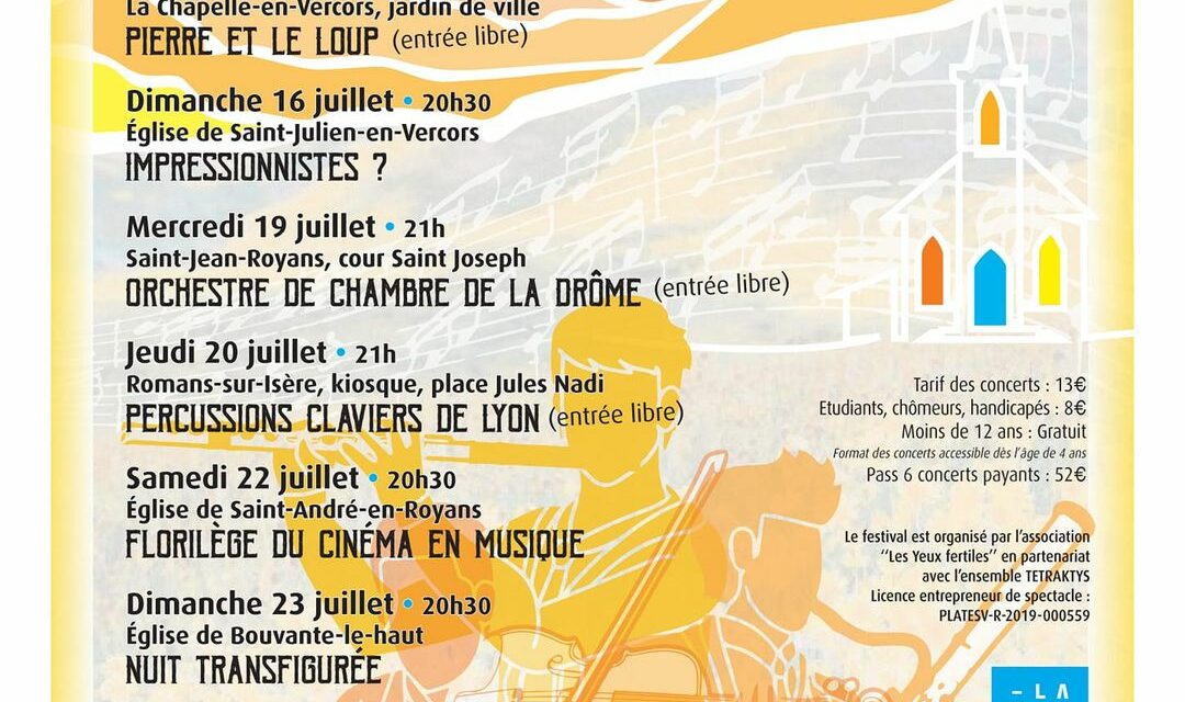 Festival des Chapelles en Royans-Vercors 2023 – Le programme !