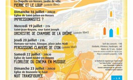 Festival des Chapelles en Royans-Vercors 2023 – Le programme !