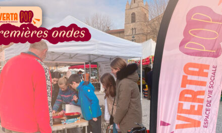 Les jeunes de Vertapop sur le marché de La Chapelle