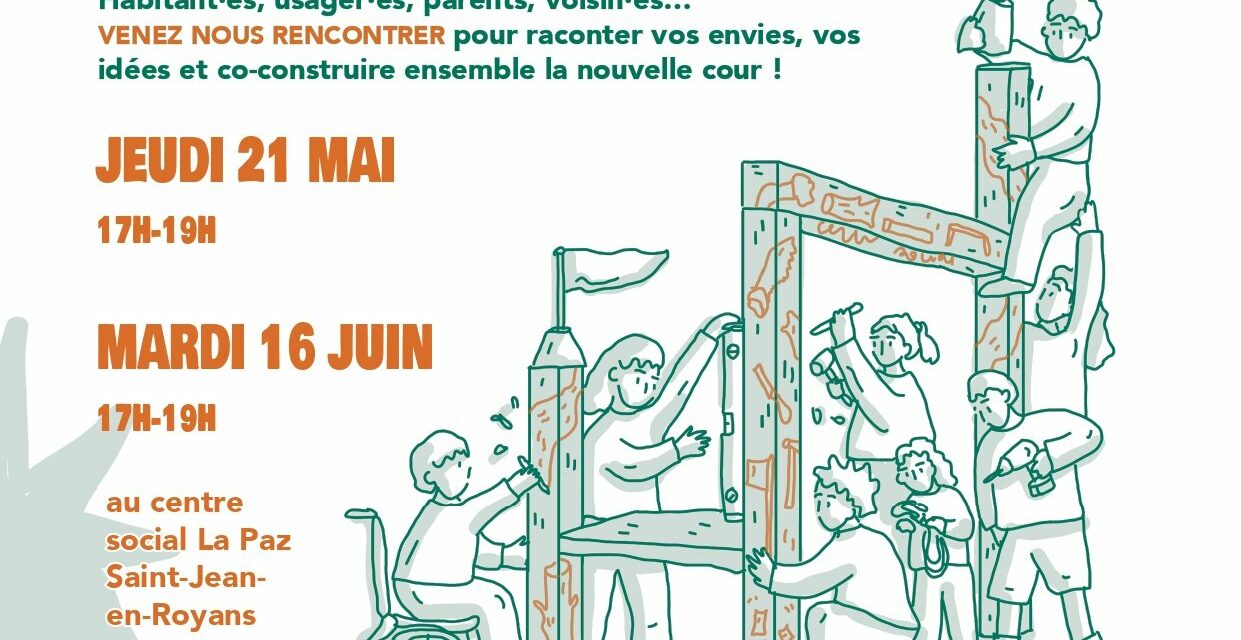 Réaménagement de la cours du centre social La Paz à St Jean: étape de concertation
