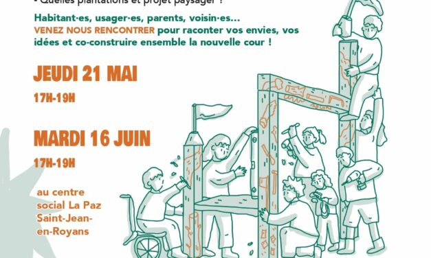 Réaménagement de la cours du centre social La Paz à St Jean: étape de concertation