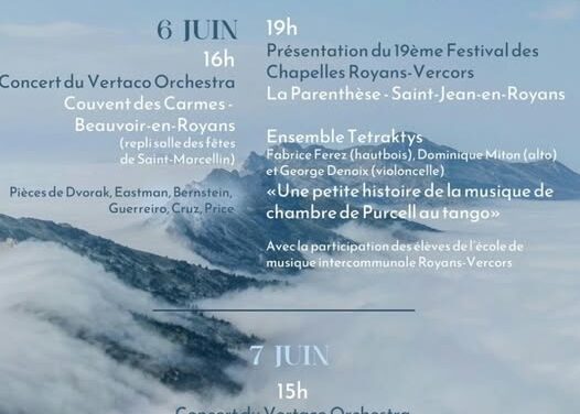 Présentation de la 19ème édition du festival des chapelles en Royans-Vercors