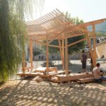 La cour du centre social fait peau neuve – chantier participatif de l&rsquo;été